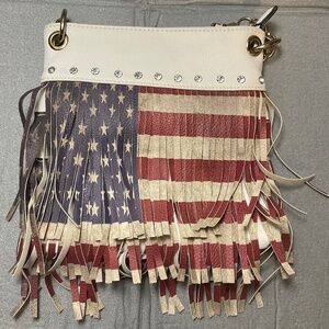 American Flag Fringe bag
